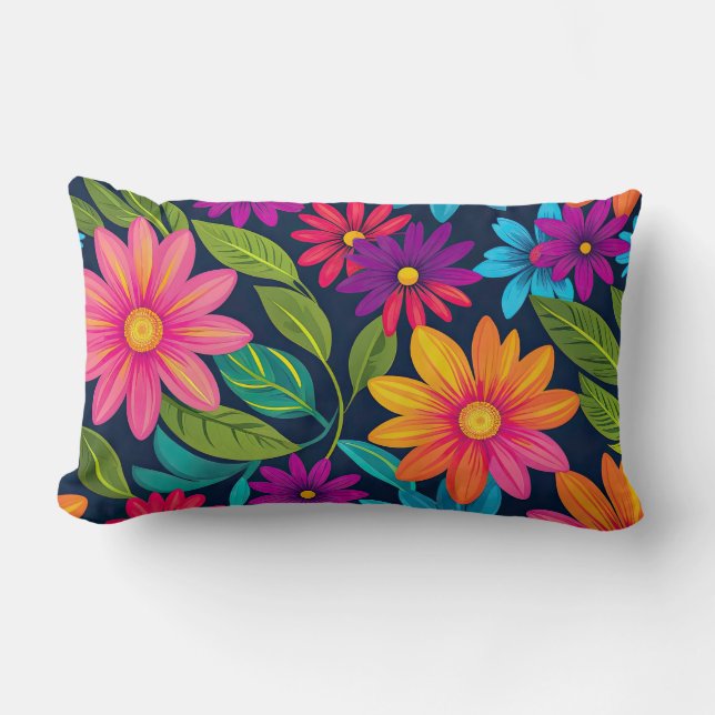 leuchtend farbig lendenkissen (Vorderseite)