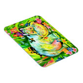 leuchtend farbige Nilpferde und Vögel Magnet (Rechte Seite)