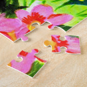 leuchtend farbige Nilpferde und Vögel Puzzle (Seite)