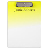 Leuchtend Gelb Klemmbrett (Vorderseite)