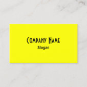 Leuchtend Gelb Visitenkarte (Vorderseite)