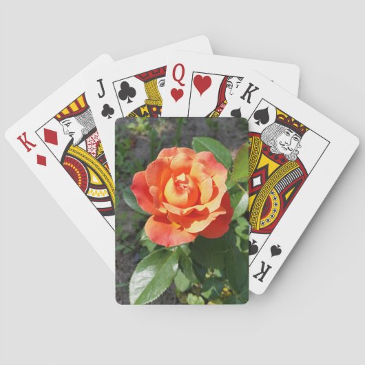 leuchtend gelbe Rose Spielkarten (Rückseite)