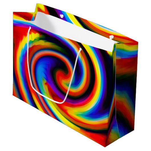 leuchtend große geschenktüte (Vorderseite Schrägansicht)