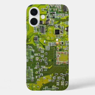 Leuchtend grüne Computergehäuse iPhone 16 Plus Hülle