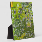 Leuchtend grüne Computergehäuse Fotoplatte (Seite)