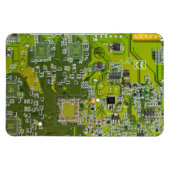Leuchtend grüne Computergehäuse Magnet (Horizontal)