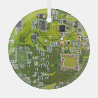 Leuchtend grüne Computergehäuse