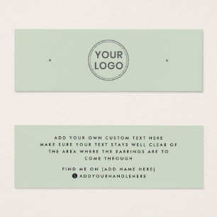 Leuchtend grüne Logo-Plakatkarte Ohrring