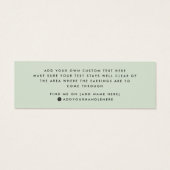 Leuchtend grüne Logo-Plakatkarte Ohrring (Rückseite)