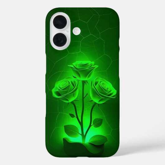 Leuchtend grüne Neonrosen iPhone-Hülle Case-Mate iPhone Hülle (Rückseite)