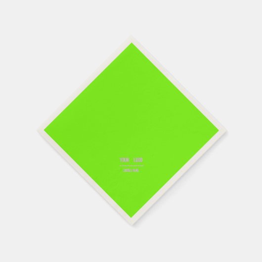 Leuchtend grüne Vollfarbe - Logo-Servietten hinzuf Serviette (Ecke)