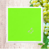 Leuchtend grüne Vollfarbe - Logo-Servietten hinzuf Serviette