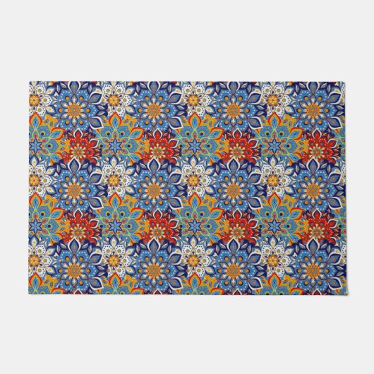 leuchtend Mandala Fußmatte (Vorderseite)