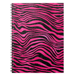 Leuchtend pinke und schwarze Glamour Notizblock