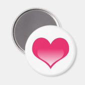 leuchtend rosa Herz Magnet (Vorderseite/Rückseite)