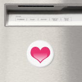 leuchtend rosa Herz Magnet (In Situ (Geschirrspüler))