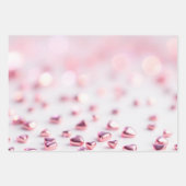 leuchtend rosa Herzen Unscharfer Hintergrund Geschenkpapier Set (Vorderseite 2)