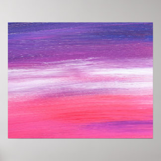 LEUCHTEND ROSA LILA ABSTRAKTE TEXTUR POSTER