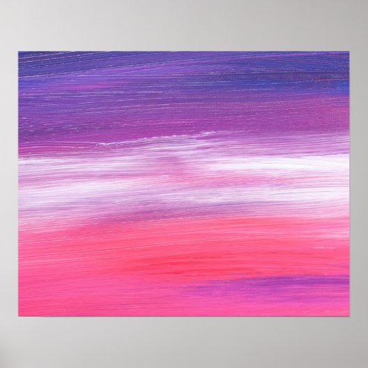 LEUCHTEND ROSA LILA ABSTRAKTE TEXTUR POSTER (Vorne)