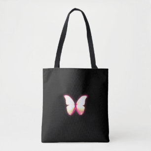 Leuchtend Rosa Schmetterling-Tragetasche Tasche