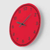 Leuchtend Rot Große Wanduhr (Winkel)