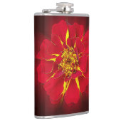leuchtend rote Ringelblume Flachmann (Rechts)