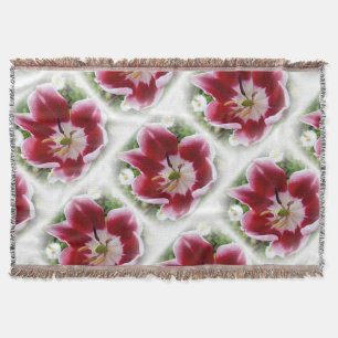 leuchtend rote Tulpe Decke