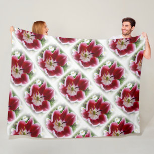 leuchtend rote Tulpe Fleecedecke