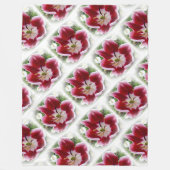 leuchtend rote Tulpe Fleecedecke (Vorderseite)