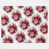 leuchtend rote Tulpe Fleecedecke (Vorderseite (Horizontal))