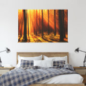 leuchtend Sonne schimmert durch den Wald Leinwanddruck (Insitu (Schlafzimmer))