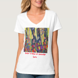 leuchtend waldfarbener Spaß in knallfarbigen Farbe T-Shirt