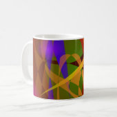 Leuchtende abstrakte Kunst Browns Digital Kaffeetasse (Vorderseite Links)