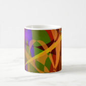 Leuchtende abstrakte Kunst Browns Digital Kaffeetasse (Mittel)