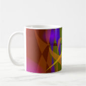 Leuchtende abstrakte Kunst Browns Digital Kaffeetasse (Links)
