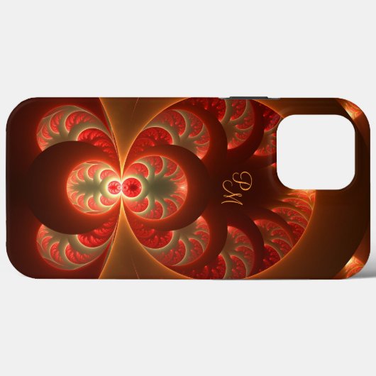 Leuchtende Abstrakte Kunstinitialen des modernen F Case-Mate iPhone Hülle (Rückseite (Horizontal))