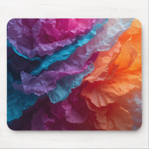 Leuchtende abstrakte Seidenpapier-Schichten Mousepad