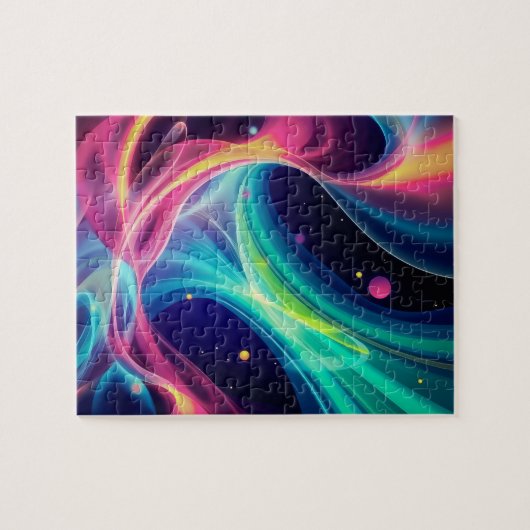 Leuchtende Abstrakte Wirbel - dynamische kosmische Puzzle (Horizontal)