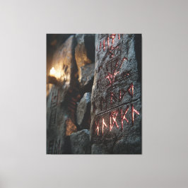 Leuchtende alte Runen Leinwanddruck