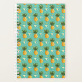 Leuchtende Ananas auf geometrischem Muster Planer (Vorderseite)