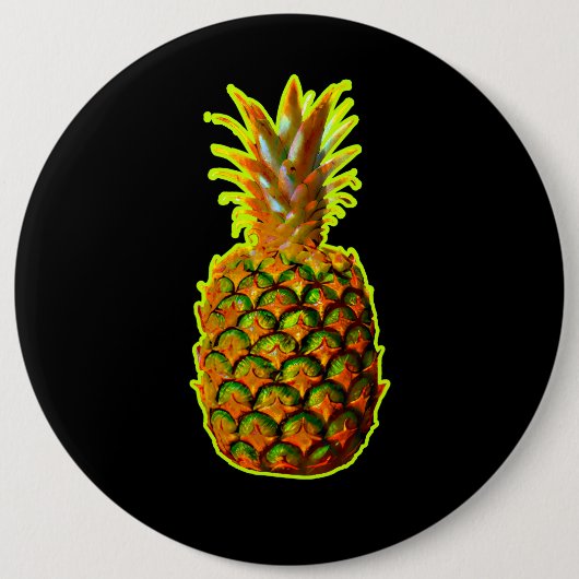 Leuchtende Ananas Button (Vorderseite)