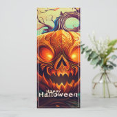 Leuchtende Augen Jack-o-Lantern Halloween Kunst (Stehend Vorderseite)