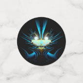 Leuchtende Augen Leuchtende blaue Kreatur Konfetti (Klein Vorderseite)