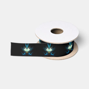 Leuchtende Augen Leuchtendes Blaues Wesen  Satinband