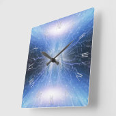Leuchtende Aura Quadratische Wanduhr (Winkel)