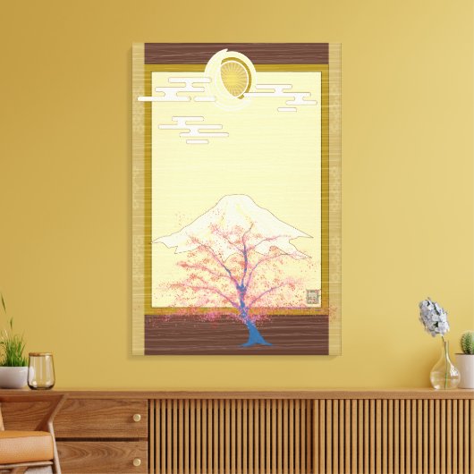 Leuchtende Bäume Leinwanddruck (Insitu (Wohnzimmer))