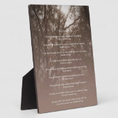 leuchtende Bäume "Mach es trotzdem!" Fotoplatte (Seite)