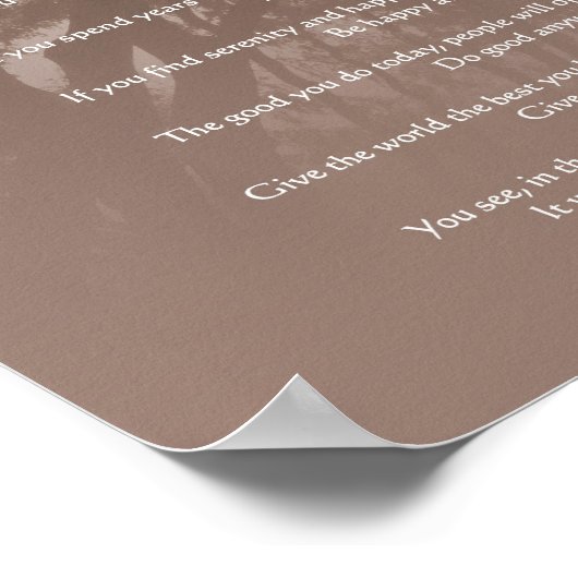 leuchtende Bäume "Mach es trotzdem!" Poster (Ecke)