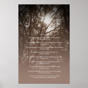 leuchtende Bäume "Mach es trotzdem!" Poster