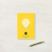 Leuchtende Blende für Ihr Logo Post-it Klebezettel (Auf Schreibtisch)